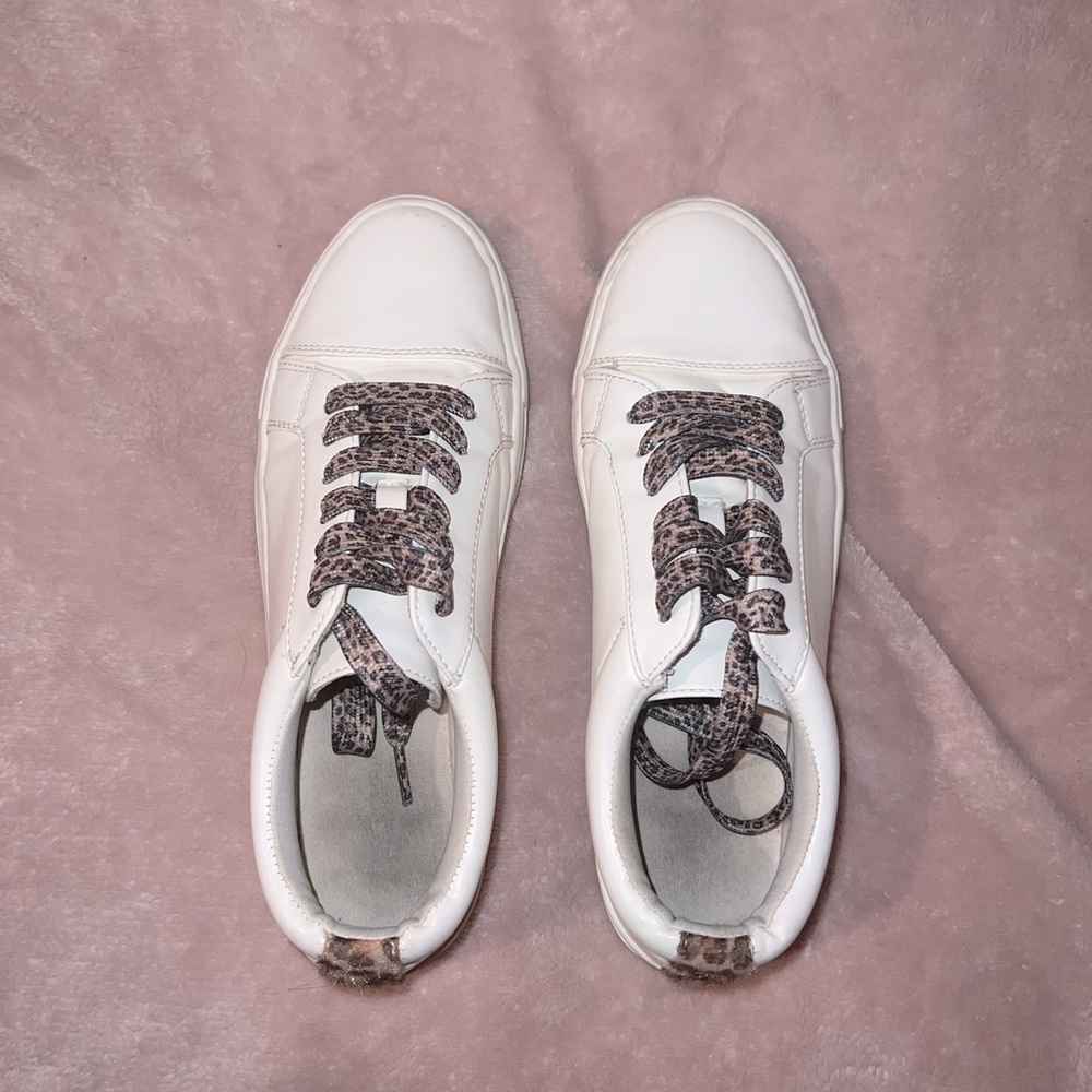 White platform sneakers